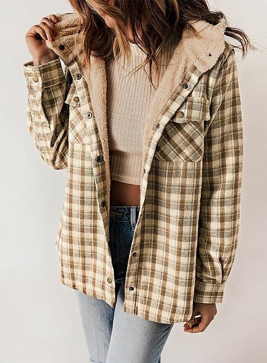 Fluffy Plaid Winterjas