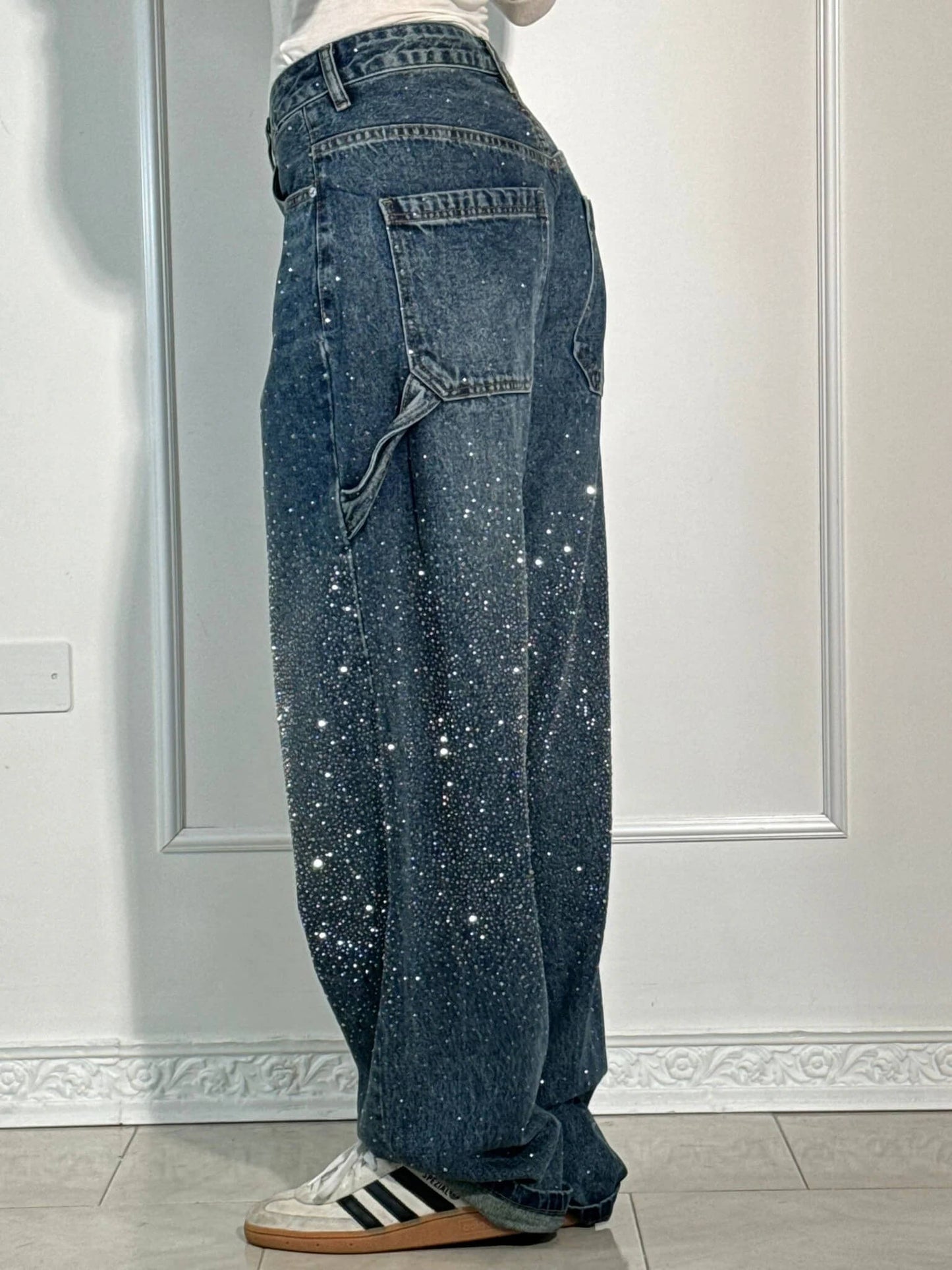 Baggy Glitter Denim Jeans