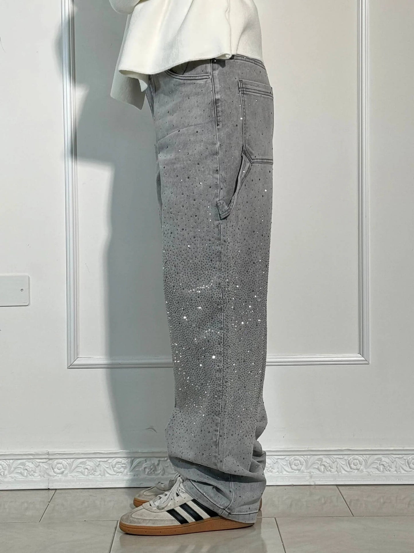 Baggy Glitter Denim Jeans