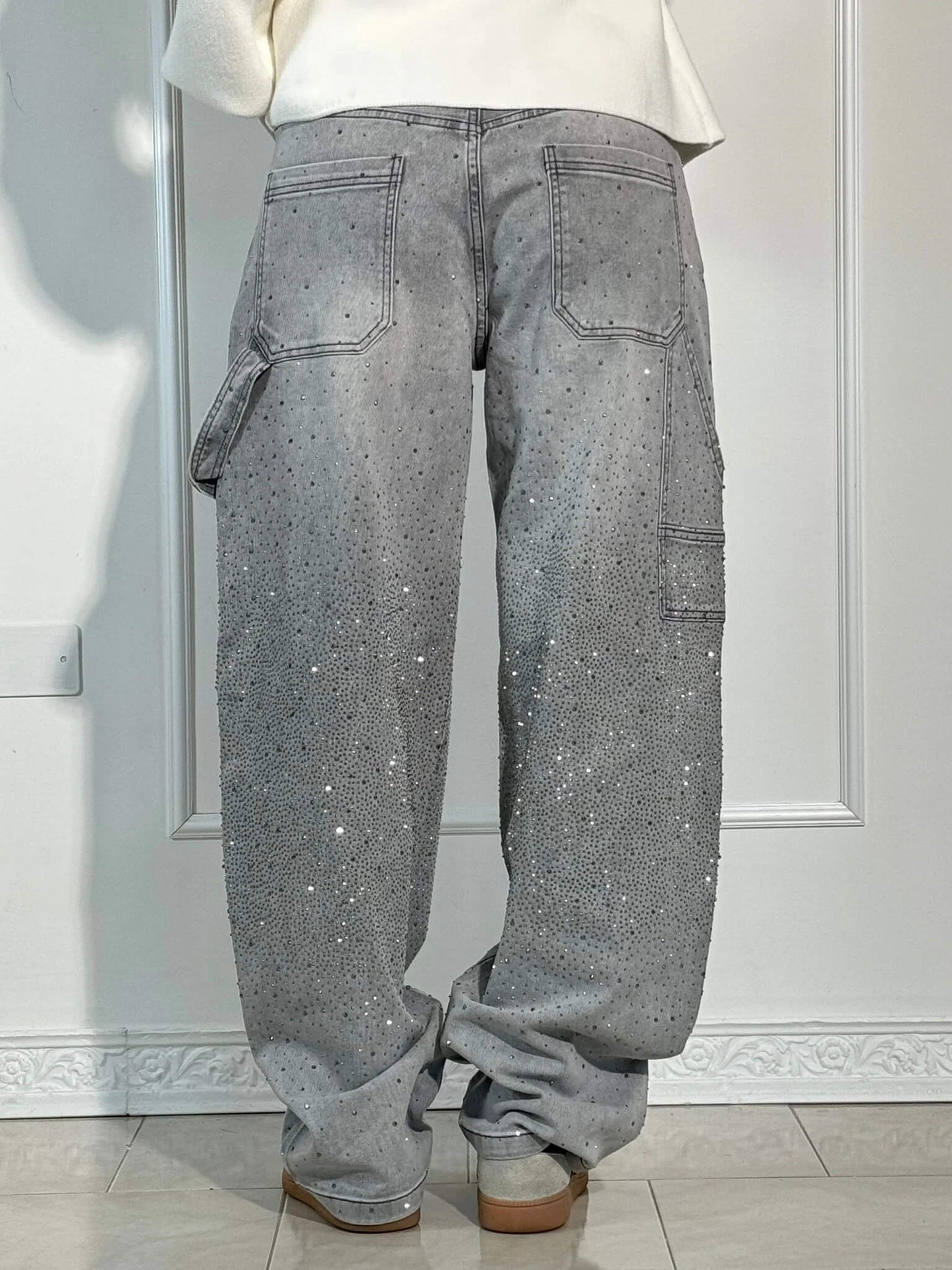Baggy Glitter Denim Jeans