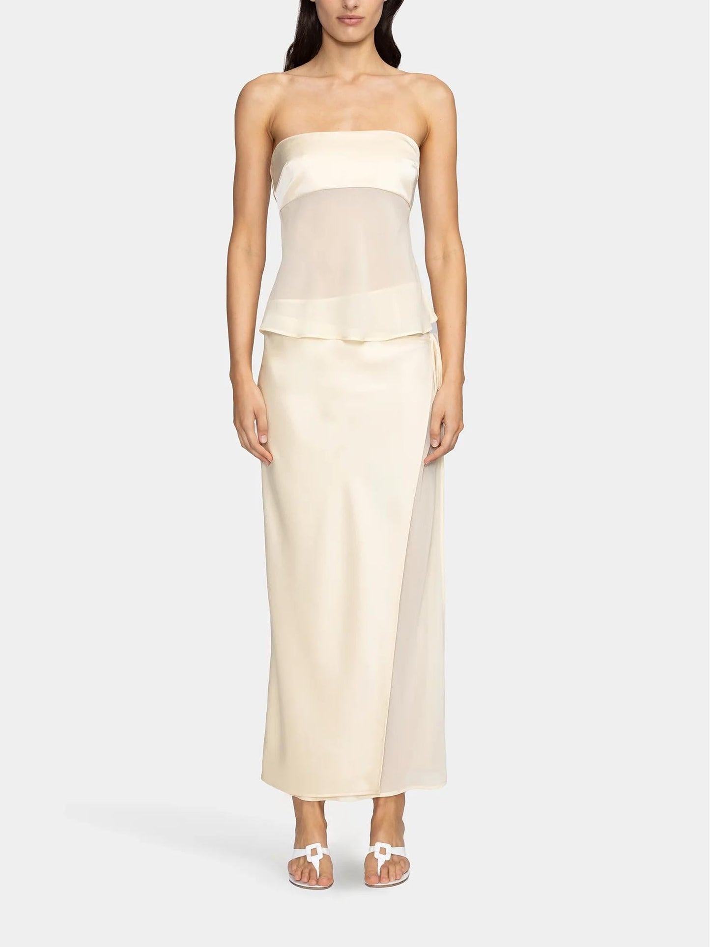 Botercreme Midi Rok Set
