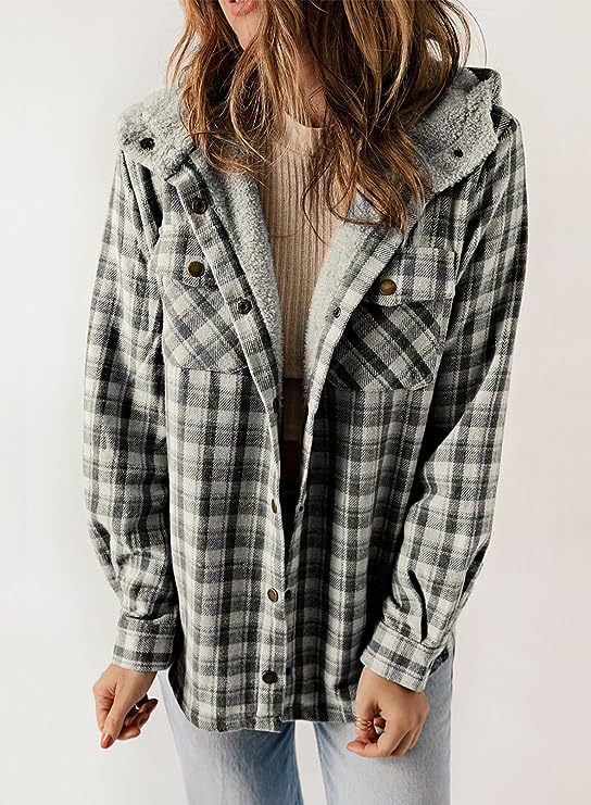 Fluffy Plaid Winterjas