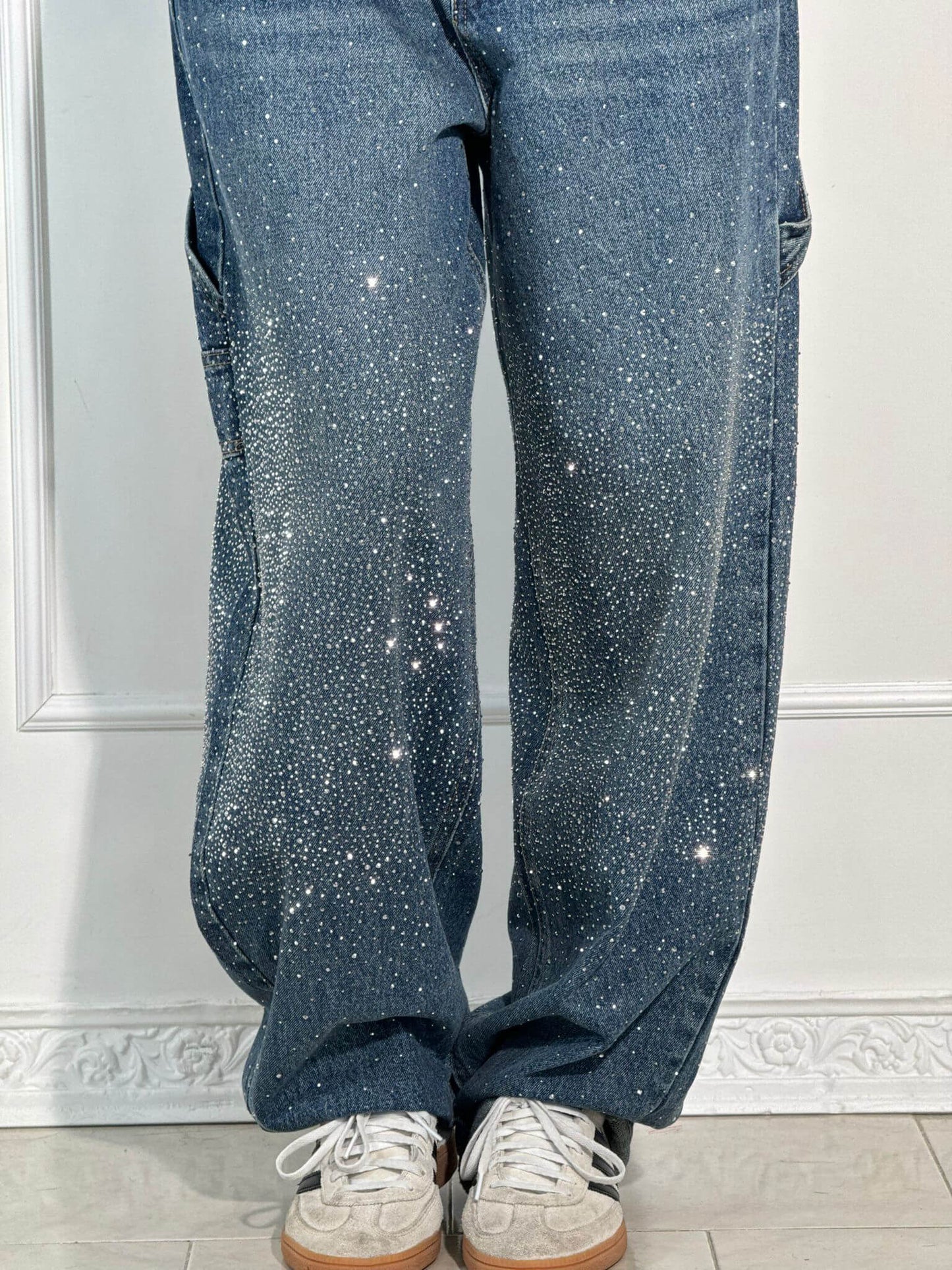 Baggy Glitter Denim Jeans