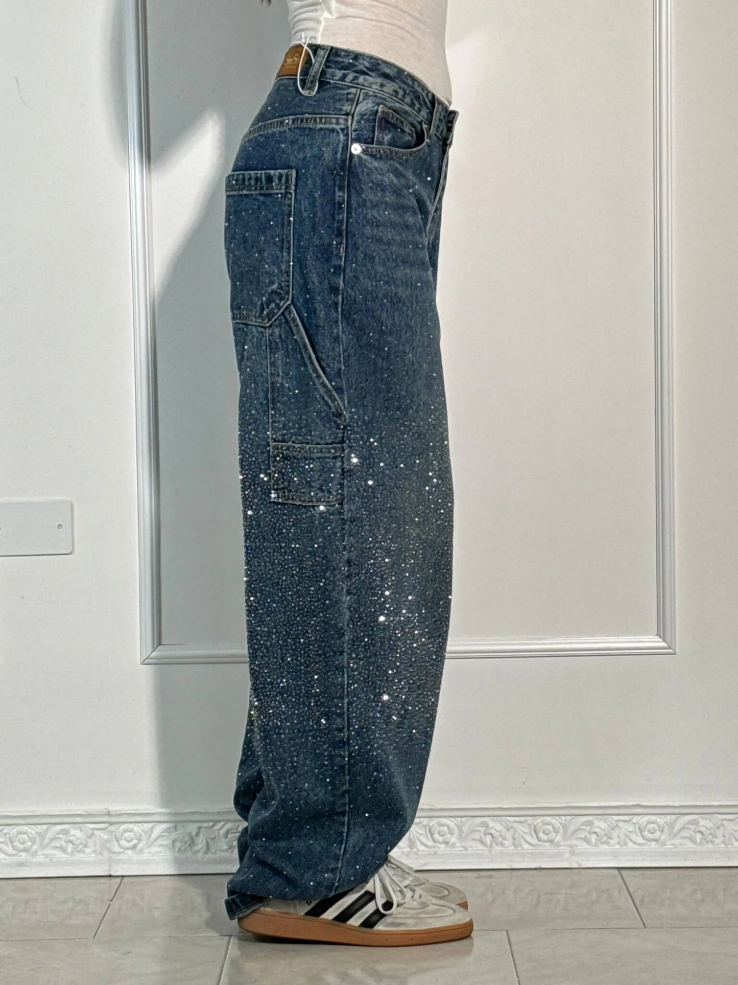 Baggy Glitter Denim Jeans
