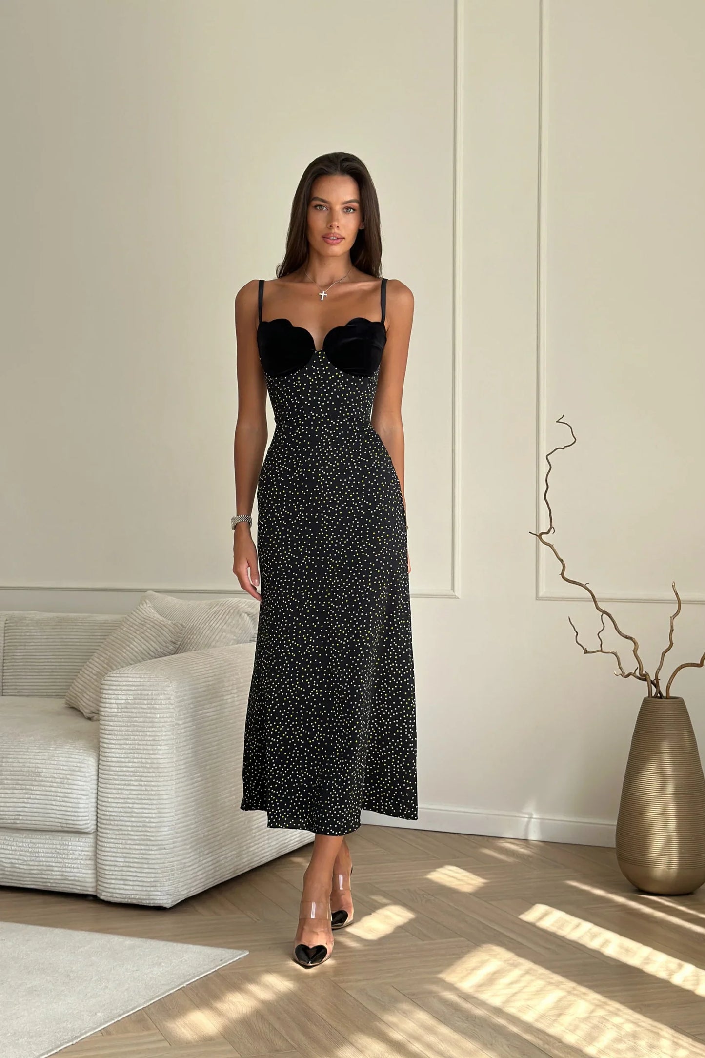 Polkadot Midi Jurk