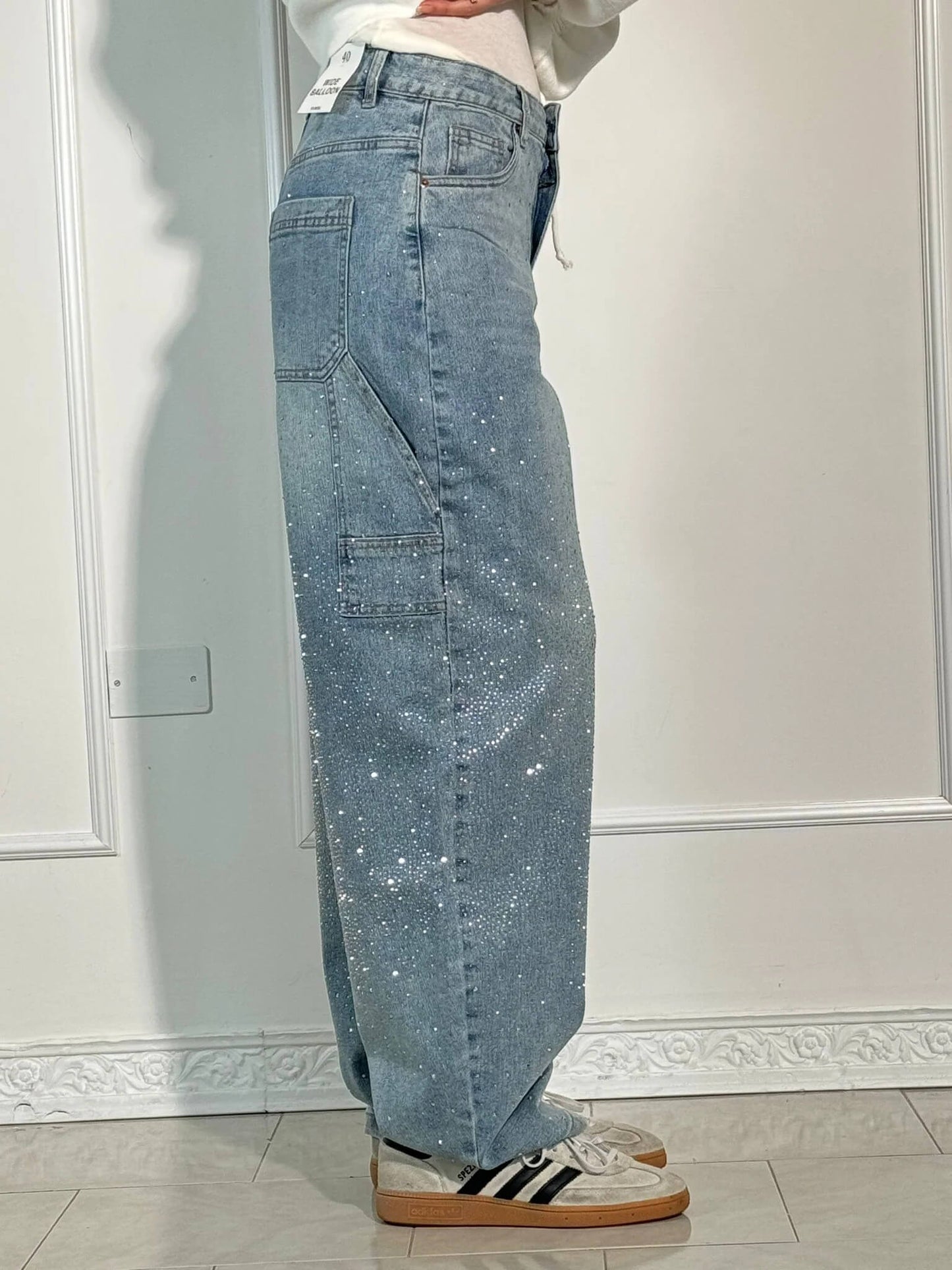 Baggy Glitter Denim Jeans