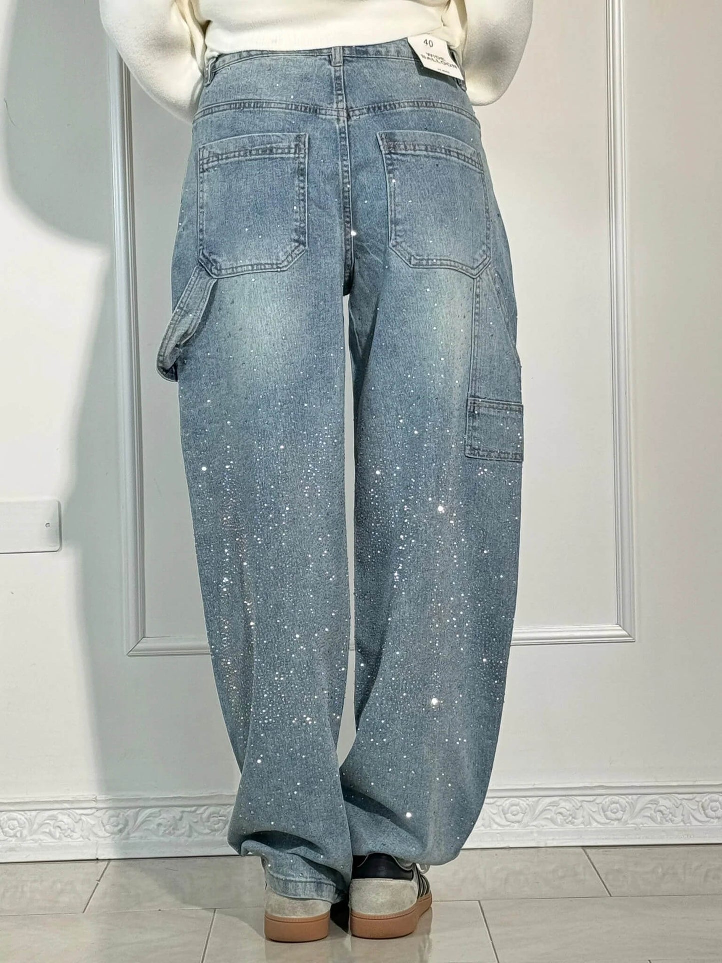 Baggy Glitter Denim Jeans