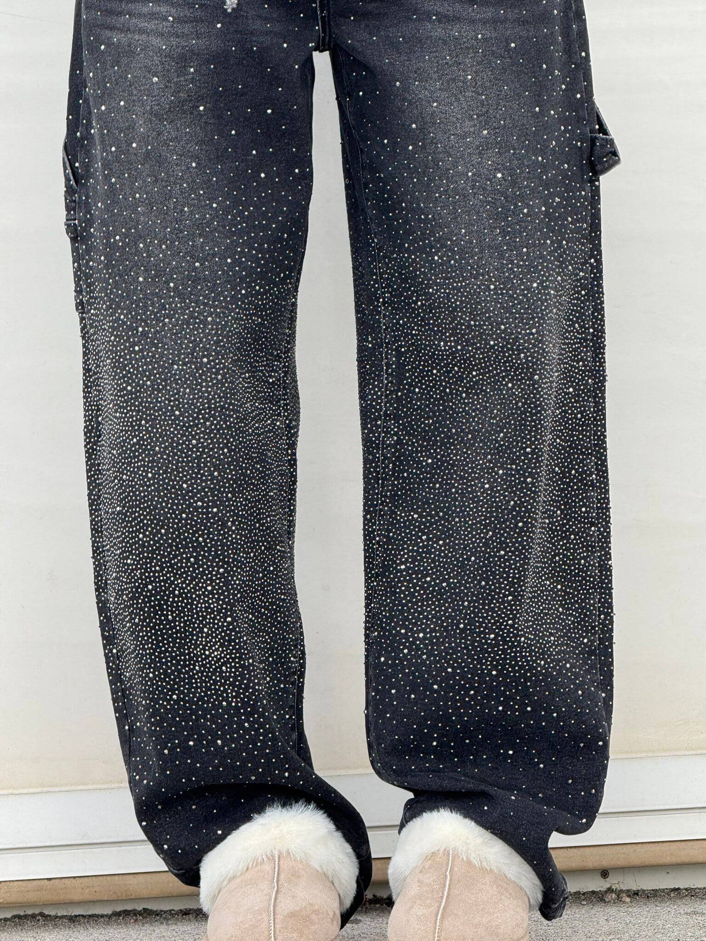 Baggy Glitter Denim Jeans