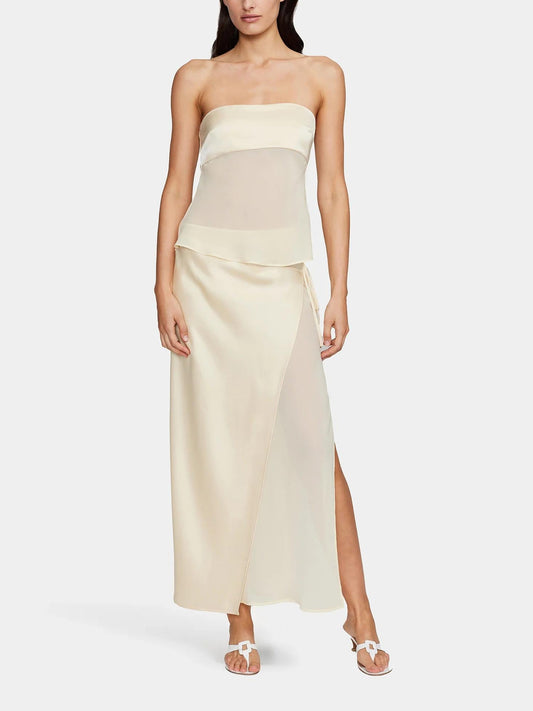 Botercreme Midi Rok Set