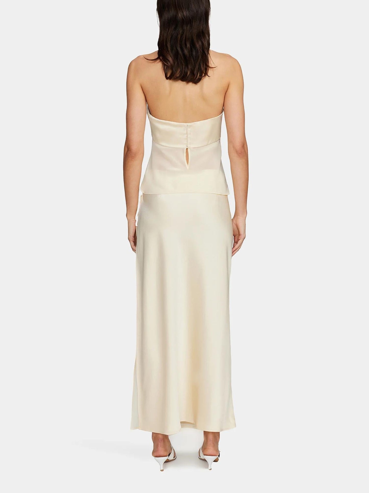 Botercreme Midi Rok Set